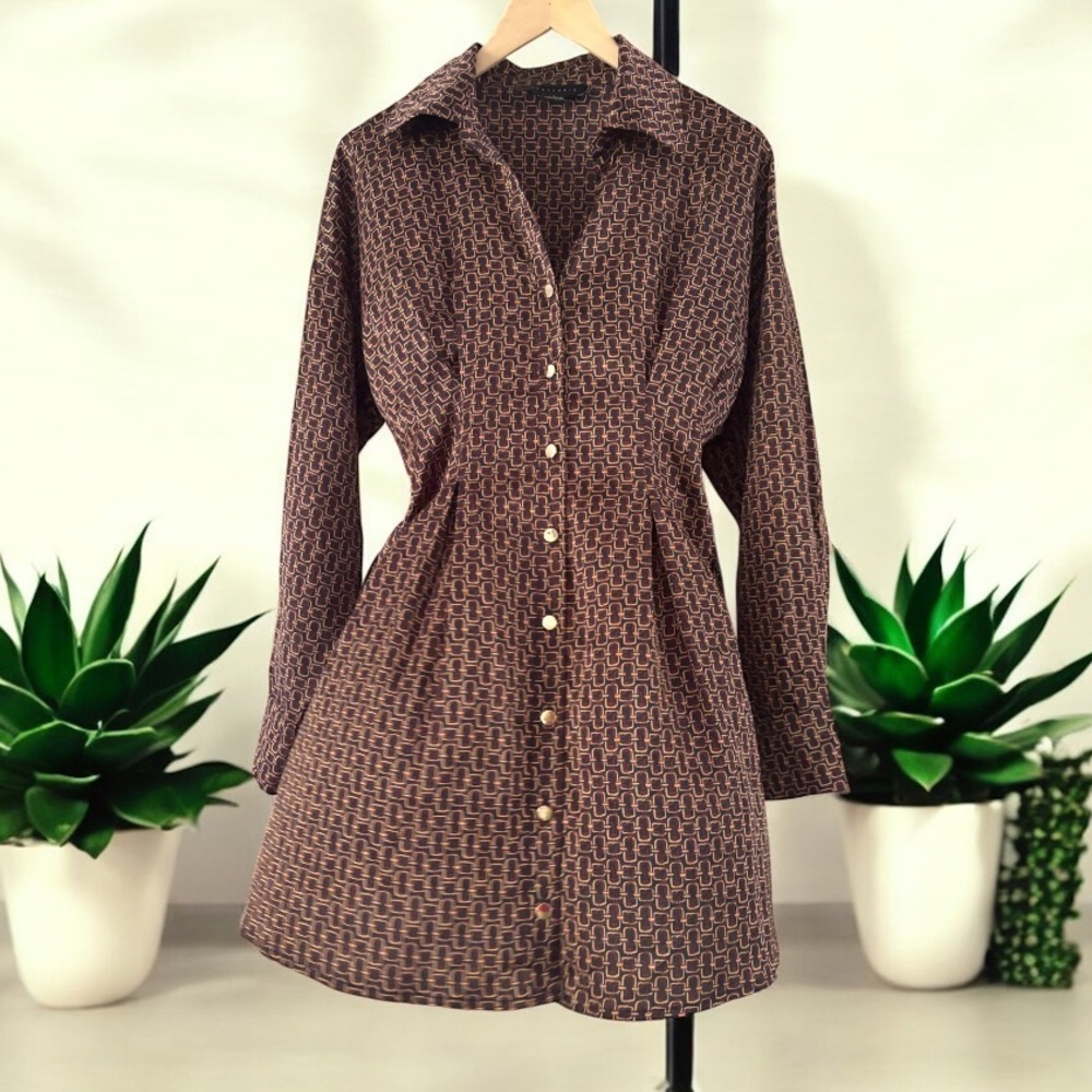 Sanctuary Button Down Long Sleeve Dress NWOT